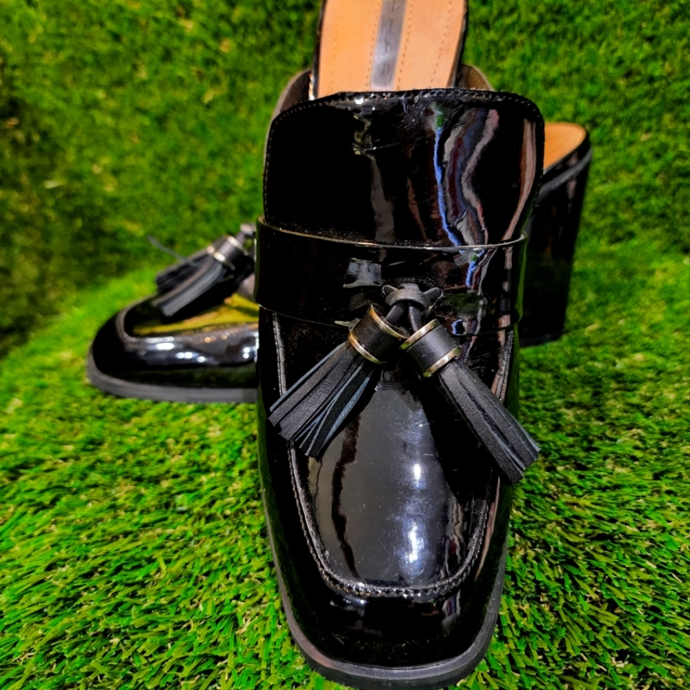 COPY - TAHARI | New Patent Leather Mules w/Tassels